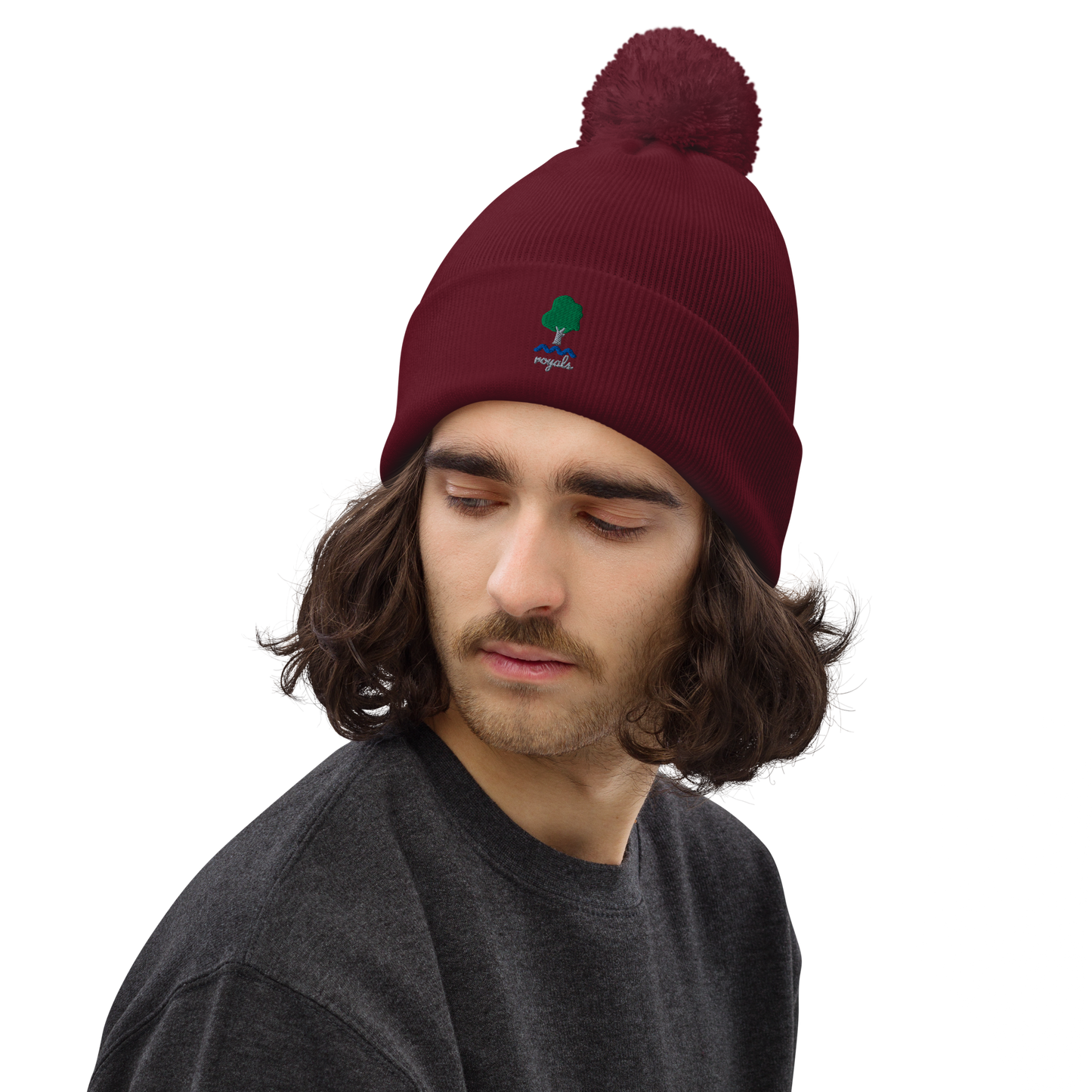 Elm Tree - Royals. Pom pom beanie
